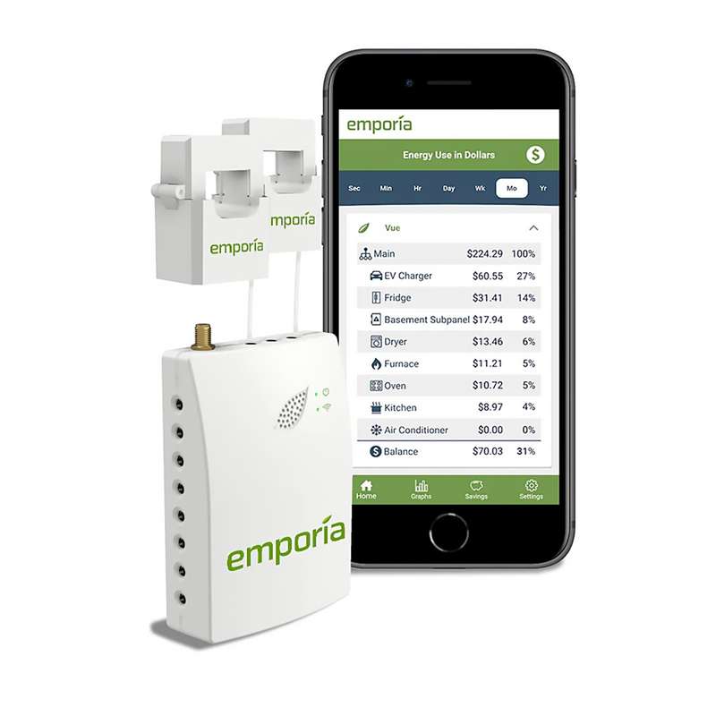 Emporia Vue Gen 2 Energy Monitor - with 2x 200A sensors