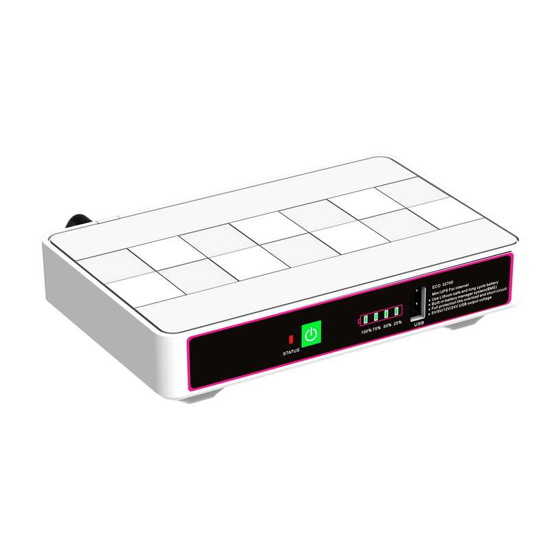 Geewiz Mini DC UPS (12000mAh) LifePO4 Backup Battery Power Bank Supply (38.4Wh) - 12V / 9V / 5V - US