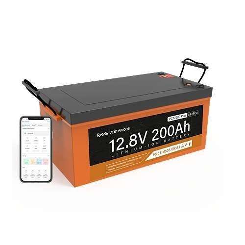 Vestwoods 200Ah VC12200 Lithium LifePO4 Battery with Bluetooth Monitoring and BMS - 12.8V 200Ah /...