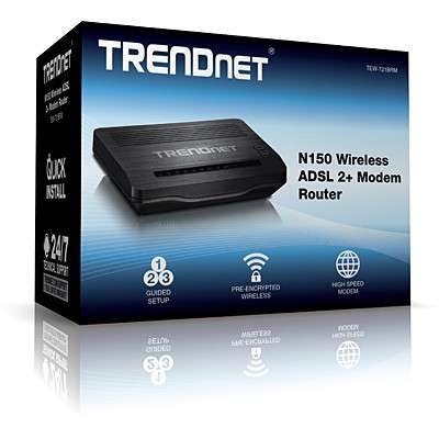 TRENDnet N300 Wireless ADSL 2+ Modem Router TEW-722BRM - TRENDnet