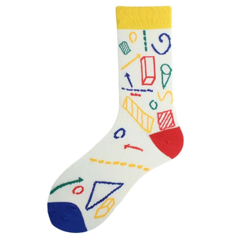 Funky Socks - for Adults / One Size Fits All Funky Geometric