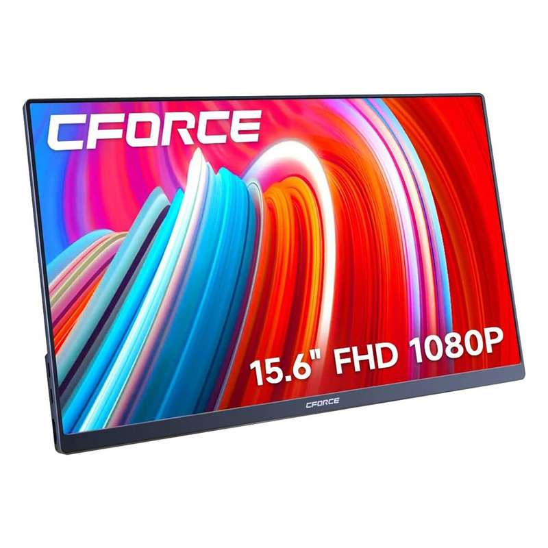 C-FORCE Portable Monitor -  for PC Mac- Phone-  Xbox- Switch- PS5 / 15.6'' / 1080P FHD / USB C / HDM