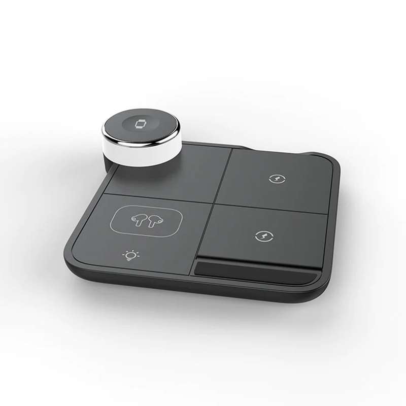 4 in 1 Fast Wireless Charging Station Black