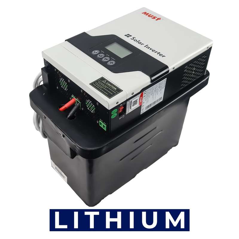 Axpert Type Pure Sine 1000VA Inverter Trolley + 1x 100Ah LITHIUM Battery (6 HOUR BATTERY LIFE) KI...