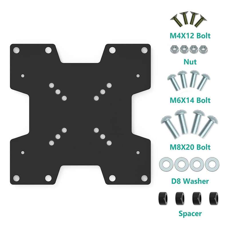VESA Mount Adapter Plate Bracket - 200x200 Universal Mount / Convert 75x75- 100x100 to 200x100- 200x