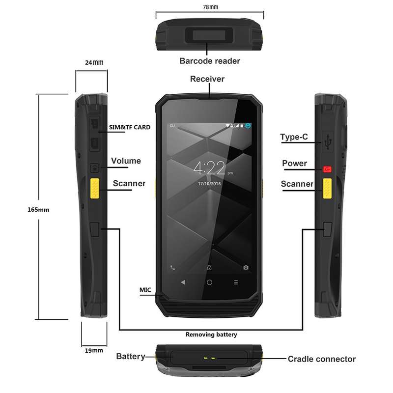 G500 Warehouse PDA Scanner - 5.0-inch IPS Display /  Android 10 *with Hot Swap Battery*