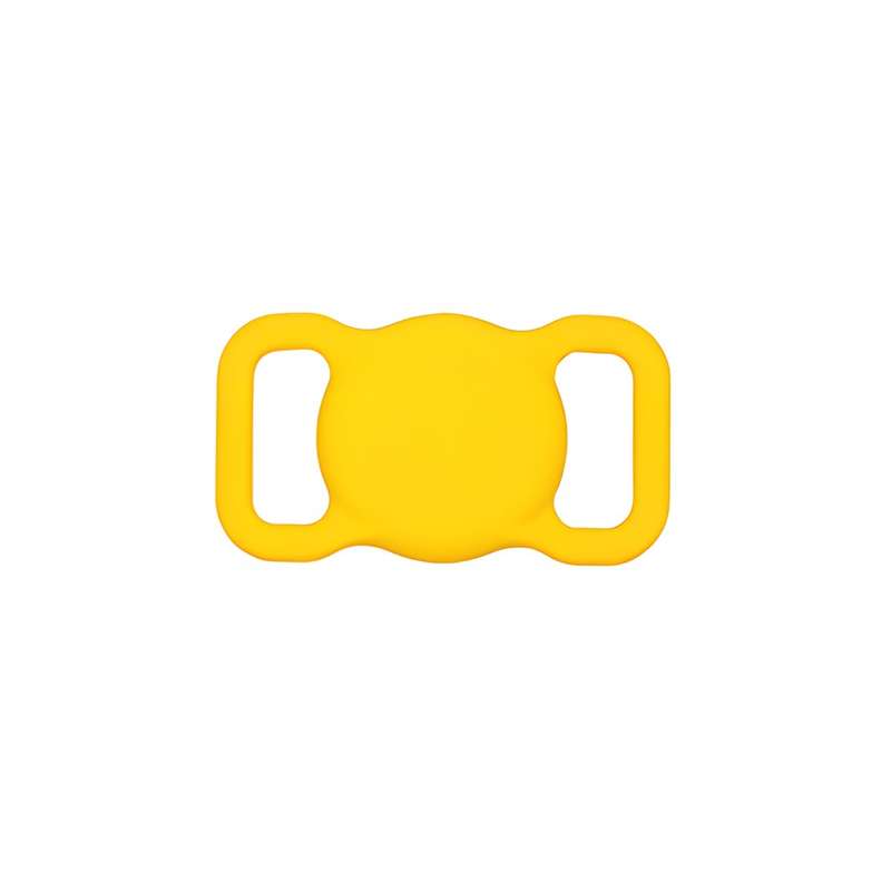 Secure and Stylish AirTag Holder for Dog Collars Yellow