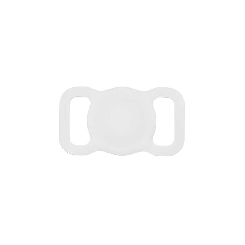 Secure and Stylish AirTag Holder for Dog Collars White