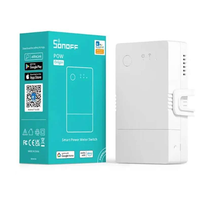 Sonoff POW R316D 16A 2500W Origin - WIFI Smart Switch with Power Consumption Measurement (Compati...