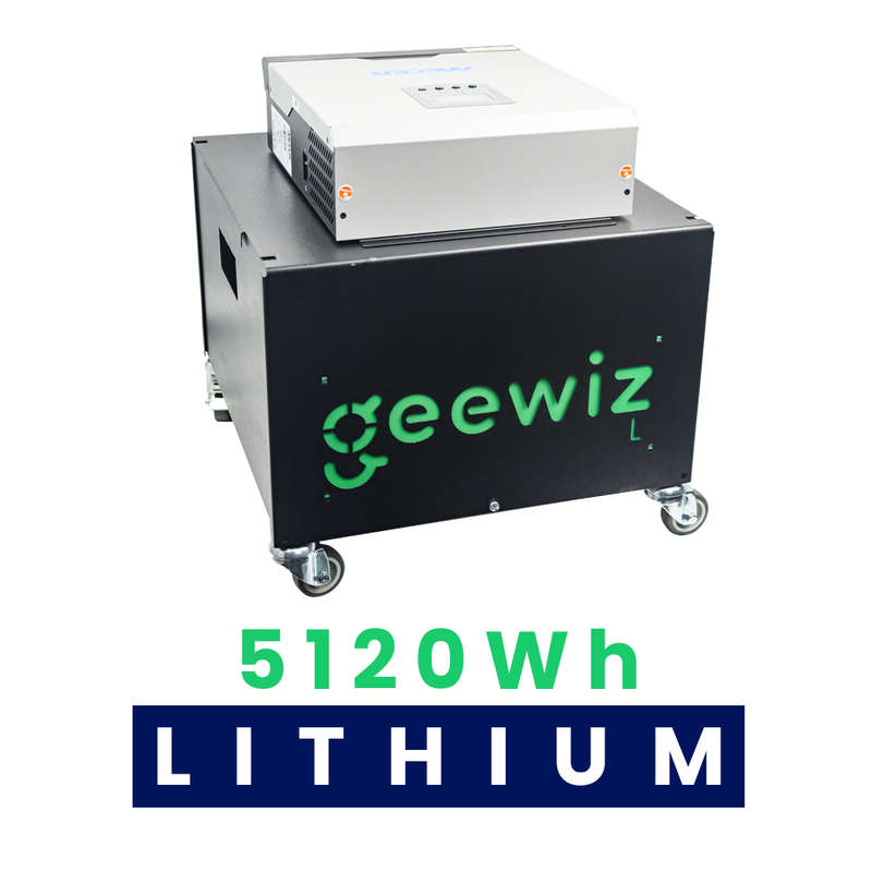 3000VA Mecer Axpert Pure Sine Inverter + 2x 200Ah LITHIUM Battery Trolley (24 HOUR BATTERY LIFE) ...