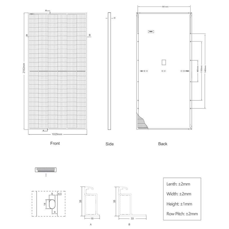 Jinko 470W Solar Panel - Mono-facial