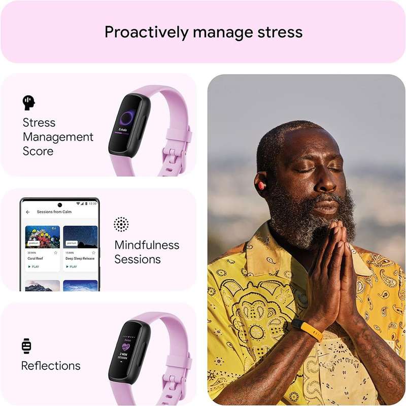 Fitbit Inspire 3 - Battery Life up to 10 days / Optical Heart rate Monitor / Vibration Motor Black