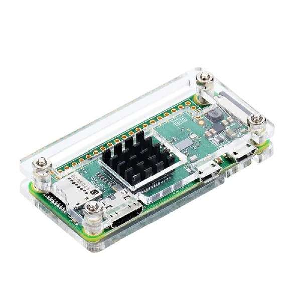 Clear Acrylic Case with Heatsink - for Raspberry Pi Zero / Pi Zero 2