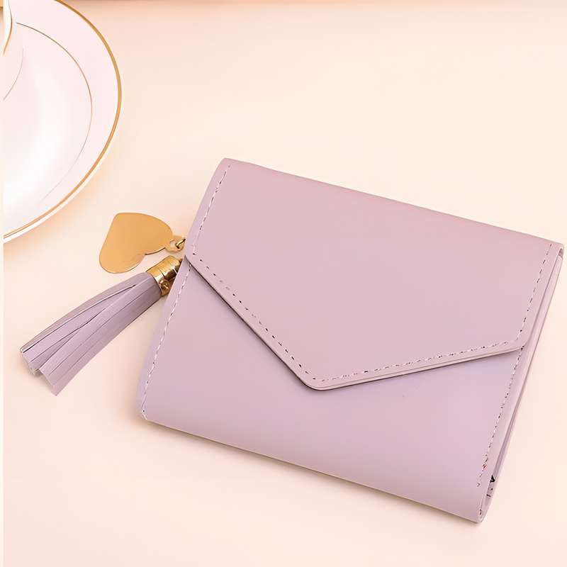 Women's Mini Tassel Wallet/Card Holder Lilac