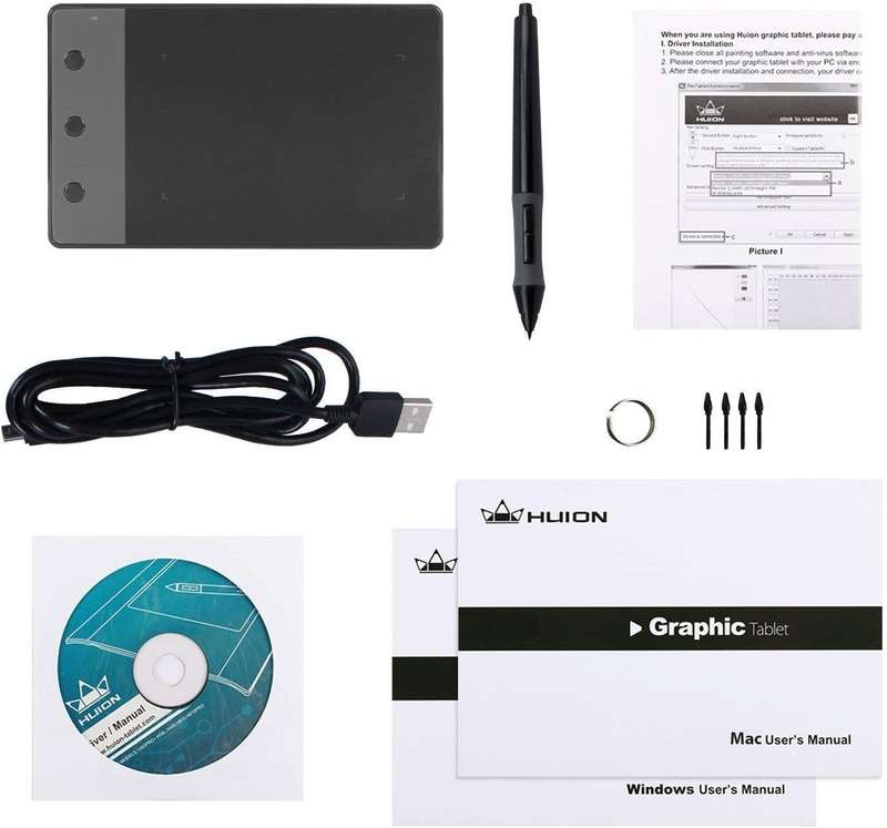 Huion H420 USB Graphics Tablet Drawing Pad - Used - Slightly Scratched - Good Condition
