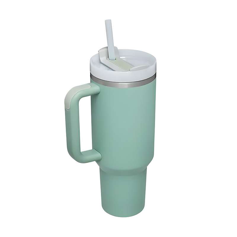 Stainless Steel Tumbler - for Coffee- Smoothies & More / 1200ml (Vacuum Insulated- Lid & Straw) E...