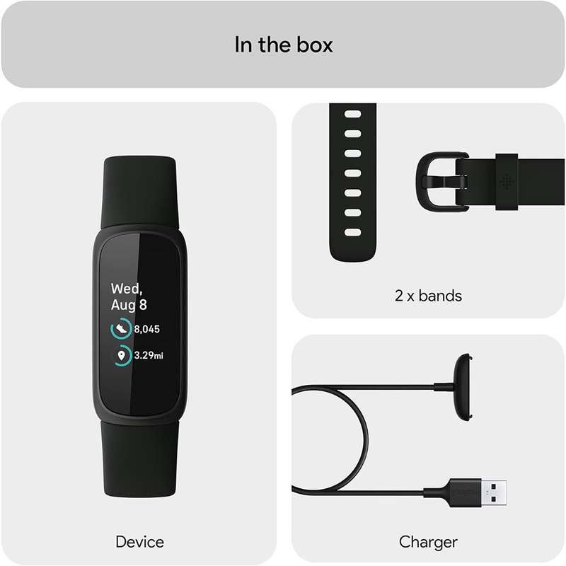 Fitbit Inspire 3 - Battery Life up to 10 days / Optical Heart rate Monitor / Vibration Motor - Used