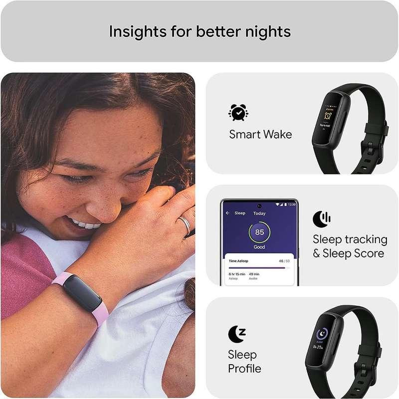 Fitbit Inspire 3 - Battery Life up to 10 days / Optical Heart rate Monitor / Vibration Motor - Used
