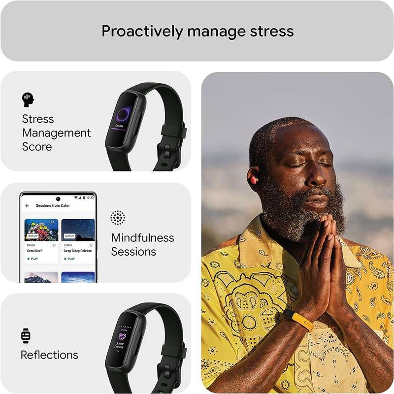 Fitbit Inspire 3 - Battery Life up to 10 days / Optical Heart rate Monitor / Vibration Motor - Used