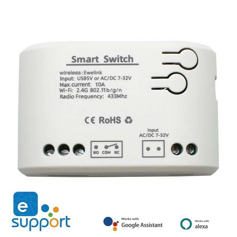GeeWiz 1 Channel Inching Self-Locking WiFi / RF Switch 5V 12V (7-32V) - Open and Close gate from ...