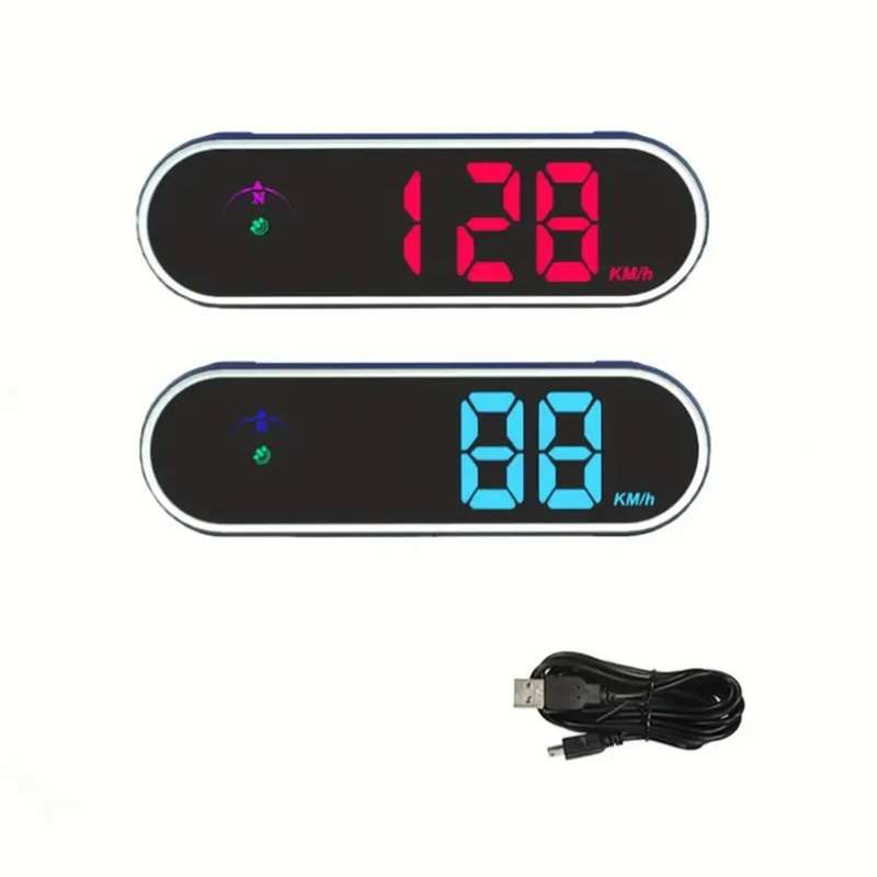 Universal Digital Car Speedometer (KM & MPH) - Plug & Play / Black