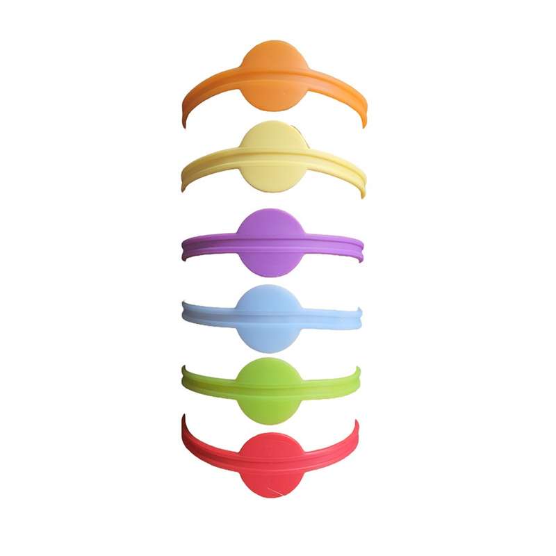 Glass/Cup Marker - Silicon Wrap-Around Band / Set of 6 (Multiple Colors)