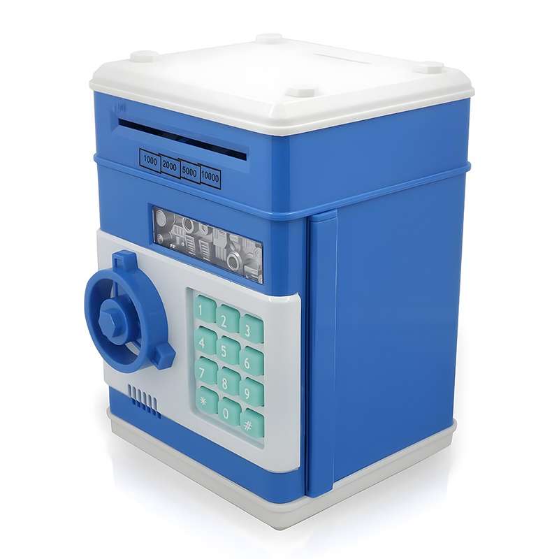 Kids Electronic Piggy Bank - for Fun & Financial Learning (Multiple Colors) Blue