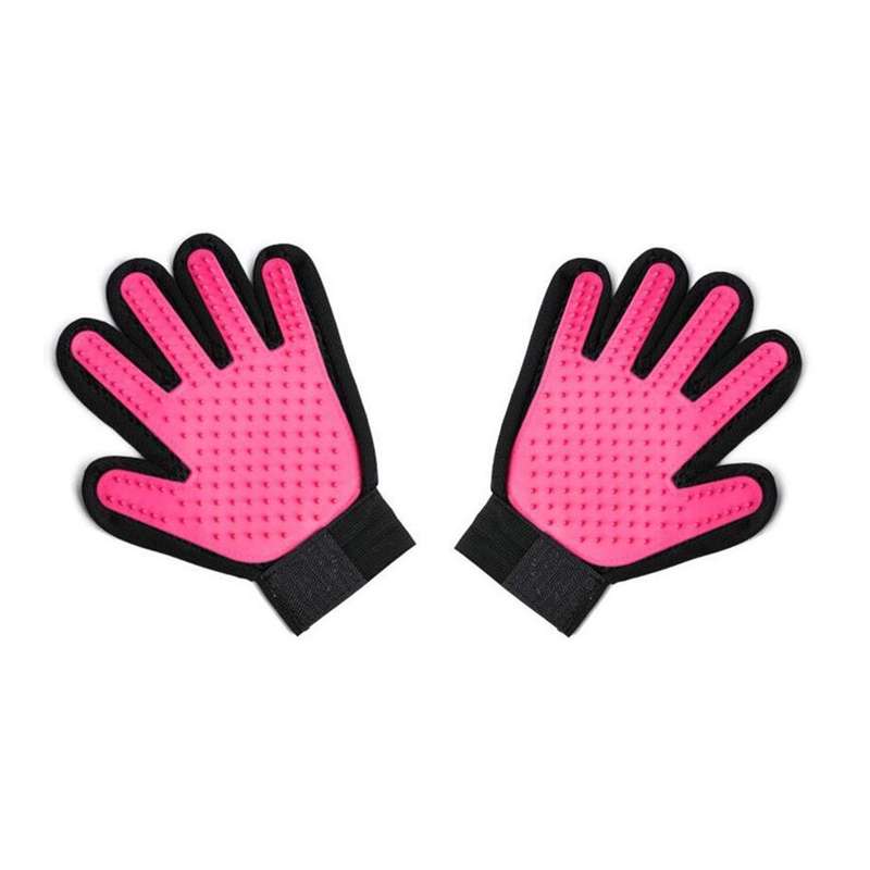 Pet Grooming Gloves - Removes Loose Fur Gently and Easily while Massaging your Pet (Multiple Colo...