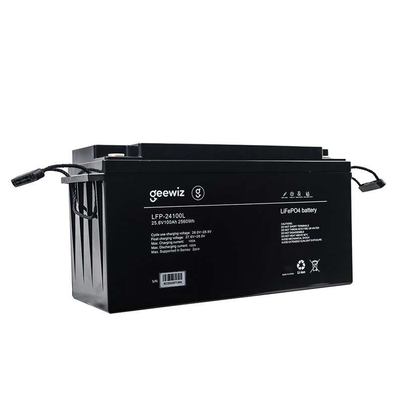 GeeWiz 24100L 2.56kWh 24V 100Ah Lithium Ion LiFePO4 5000 Cycle Battery (FIRST LIFE CELLS) - 3 Year U