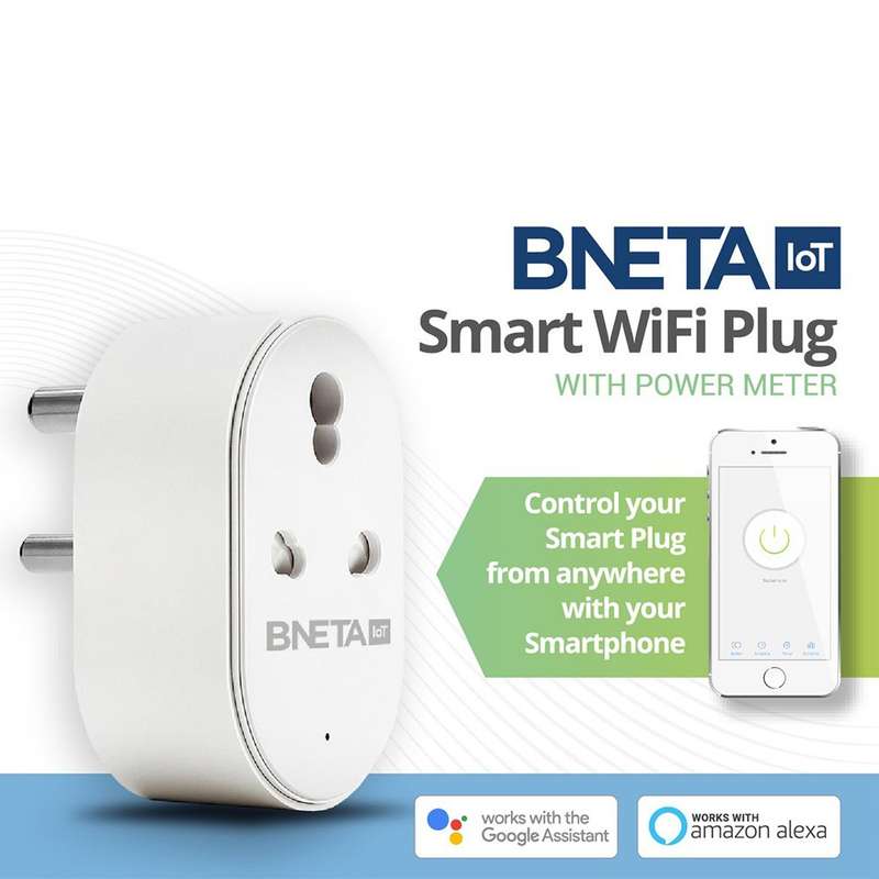 BNETA Wi-Fi Smart Plug (SA 2 & 3 Pin) - Control Lights & Appliances / White