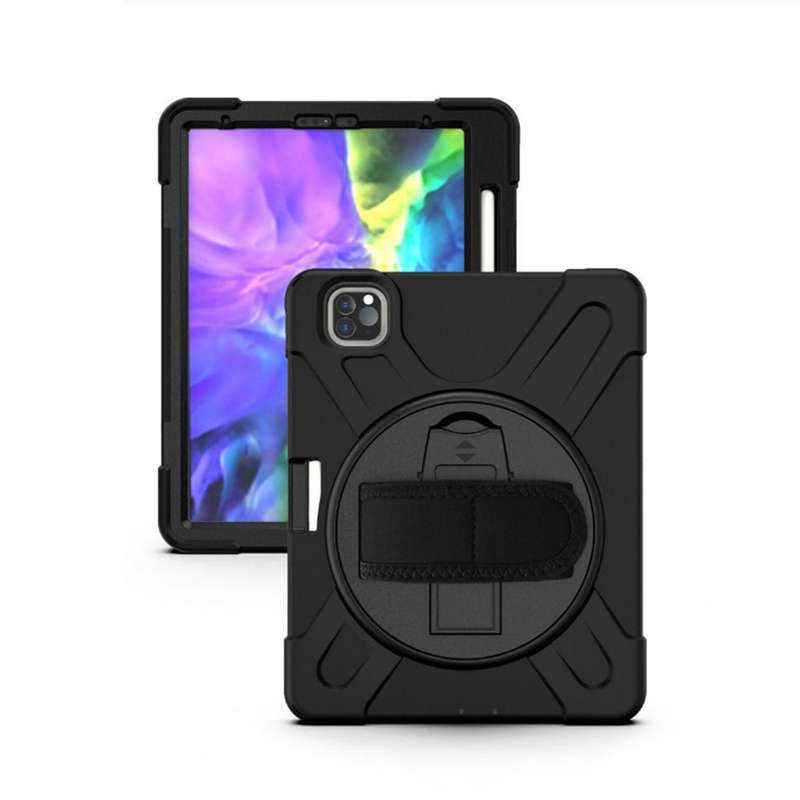 Rugged Case for iPad Pro 11 (2020) - with Stand & Strap (Black)