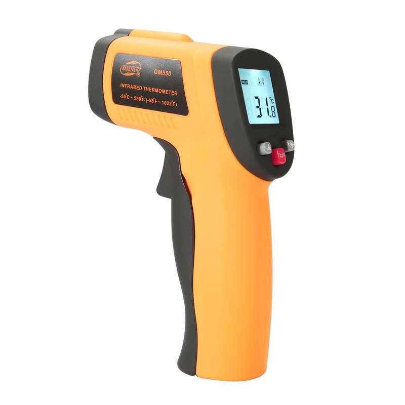 Industrial High Temperature Non-Contact Thermometer - LCD Display / -50°C to 500°C