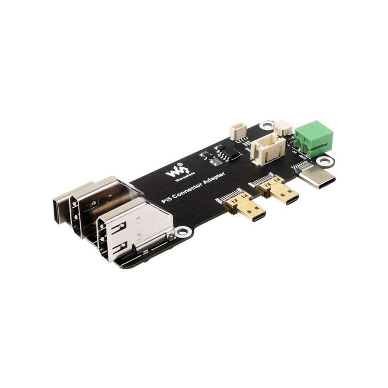 Waveshare Raspberry Pi 5/4 Adapter (Dual HDMI) - Micro HDMI to Dual Full-Size HDMI