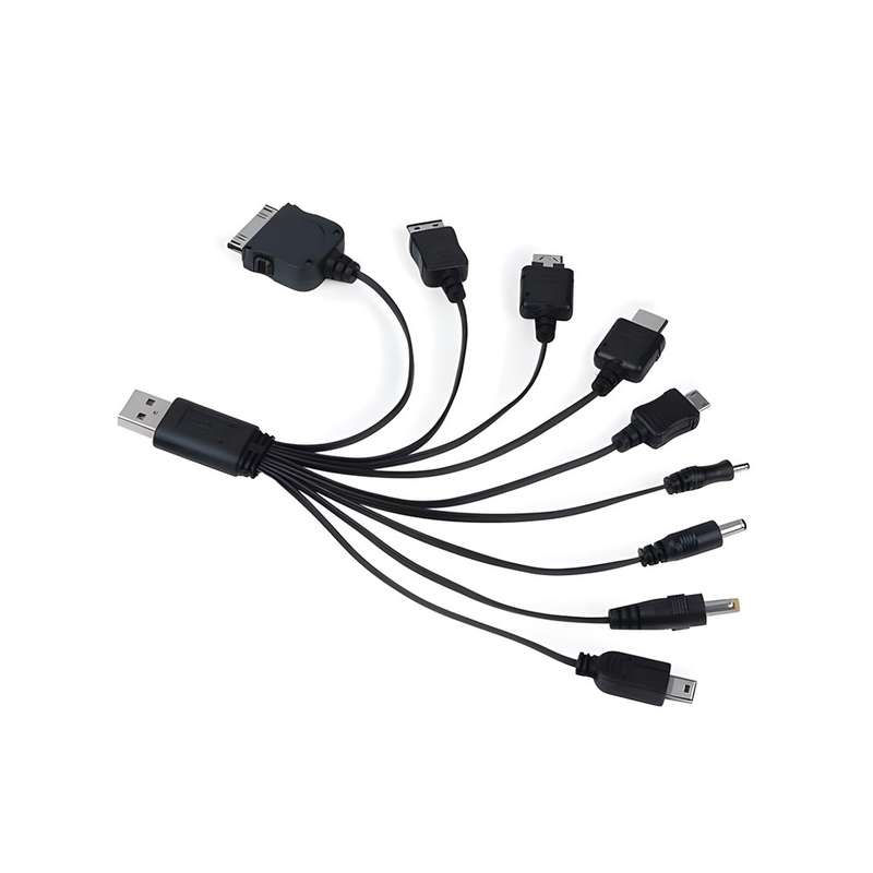 USB Multi/Universal Charger Cable 10 in 1 (Black)