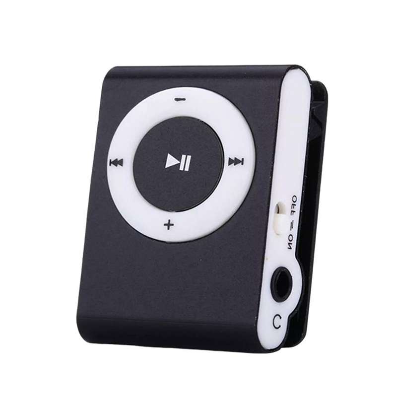 Pocket MP3 Player With Back Clip - Uses Micro SD Black