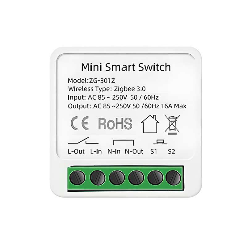 Zigbee Mini Smart Switch - Status Tracking / Timing Functions (White)