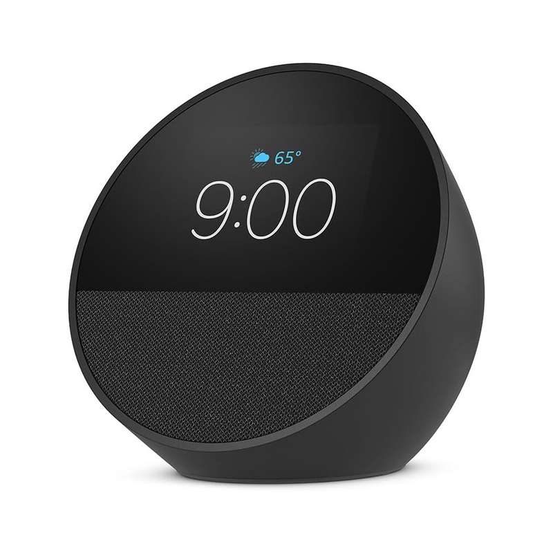 Amazon Echo Spot (2024) - Smart Alarm Clock with Vibrant Sound Black