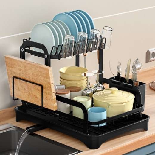 Dish Drying Rack with Drain