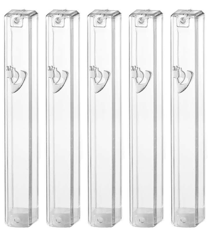 Single Clear Mezuzah Case - 10CM