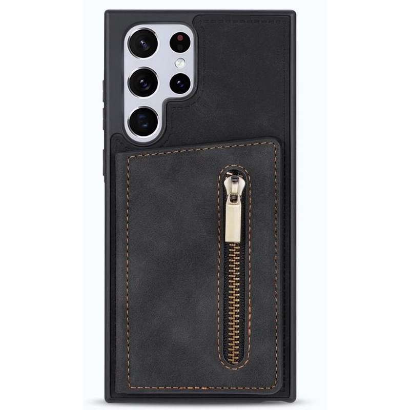 Samsung S21 Ultra Cover Case - with Card Slots / Holder / Wallet Black