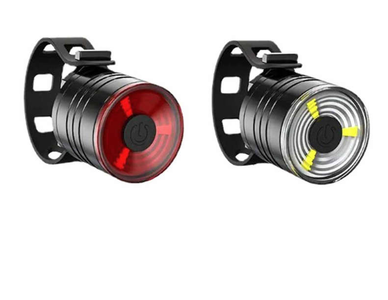 LED Tail Light Set- Sleek - Adjustable and Reliable for Bikes and Scooters - Red and White Set