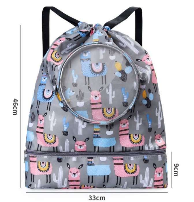 Childrens Llama Waterproof Swim Bag - Medium / Adjustable