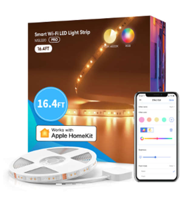 MSL320 PRO Meross 5m Smart Wi-Fi LED RGBWW Strip Light - Alexa/Google/Homekit Compatible