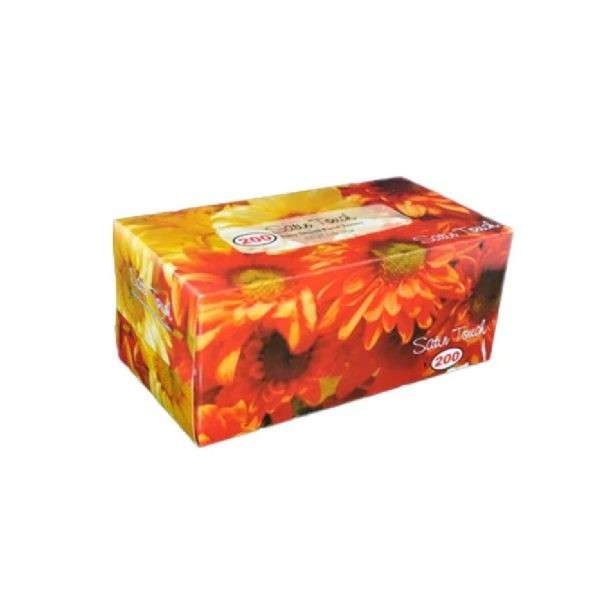 Satin Touch Facial Tissues Box of 200 X 2Ply White