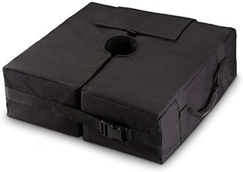 Heavy-Duty Umbrella Base Square Weight Bag with Sturdy Handle - Fillable- All-Weather Outdoor San...