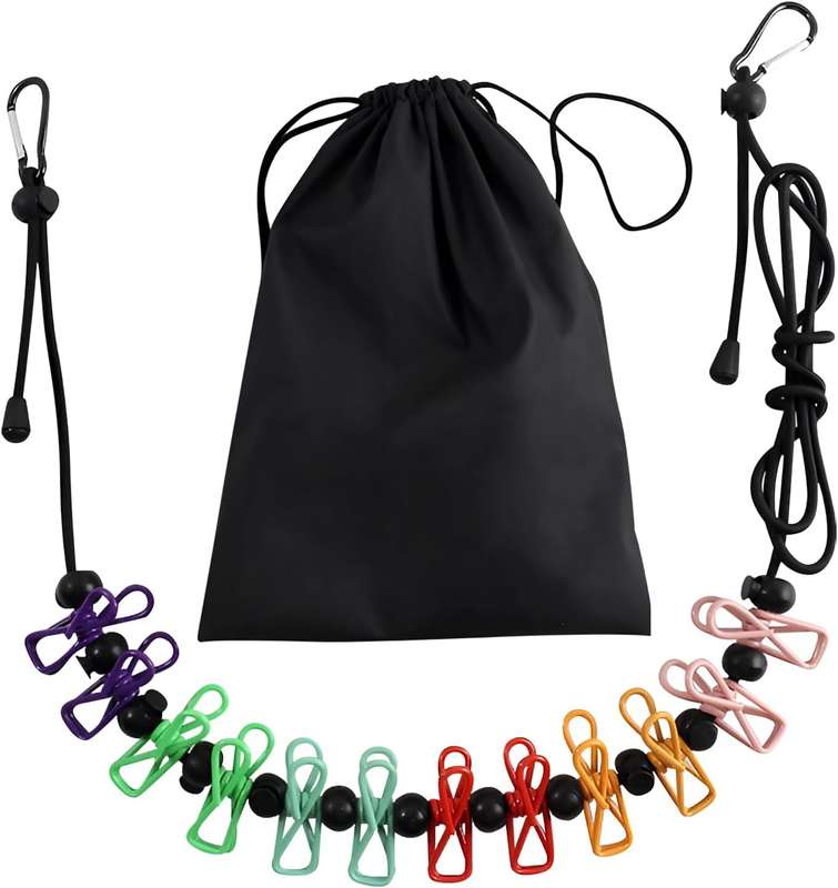 Retractable Portable Clothesline with 12 Clips - Perfect for Travel & Home Use