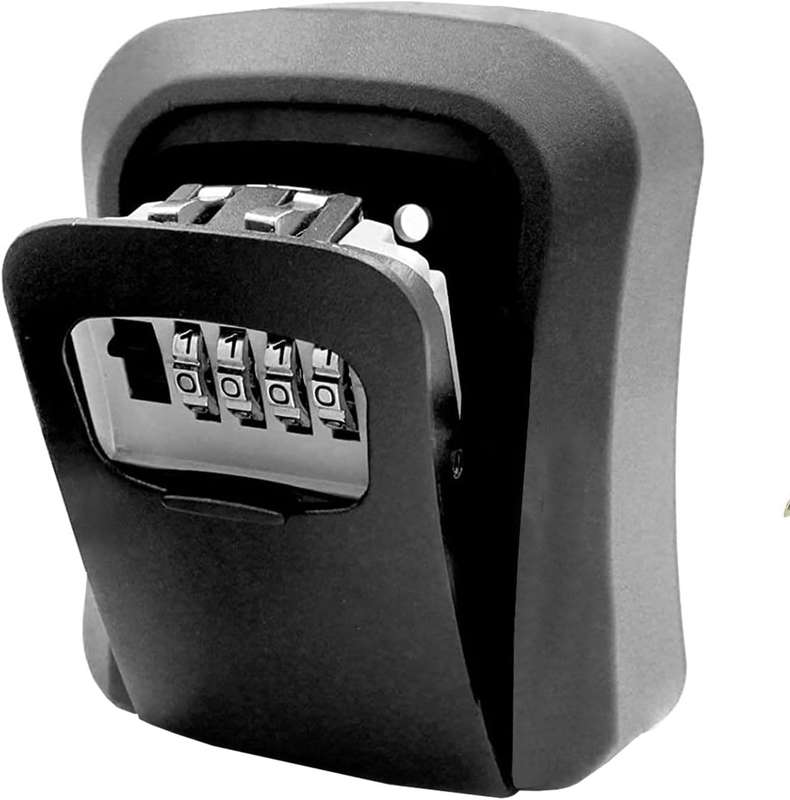 Outdoor Key Lock Box - Secure Key Storage with 4-Digit Combination- Heavy-Duty Weatherproof Design