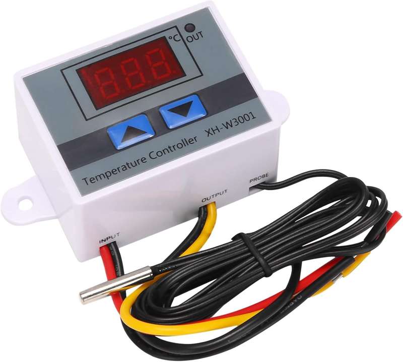XH-W3001 - 220V Digital LED Temperature Controller- 10A Thermostat with Switch & Display for Incu...