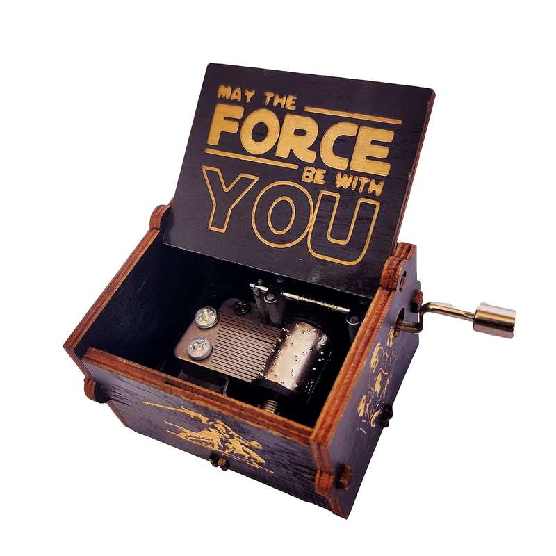 Handcrafted Star Wars Wooden Music Box  Perfect Gift for Fans and Collectors