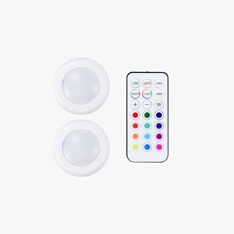 Bambu Lab - Remote Controlled 16-color RGBW Puck Lights (2pcs) - KC007